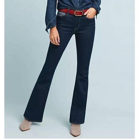 Anthropologie x Levi's Made & Crafted Stem Flare Embroidered Jeans NWT Sz. 25 - Picture 1 of 9
